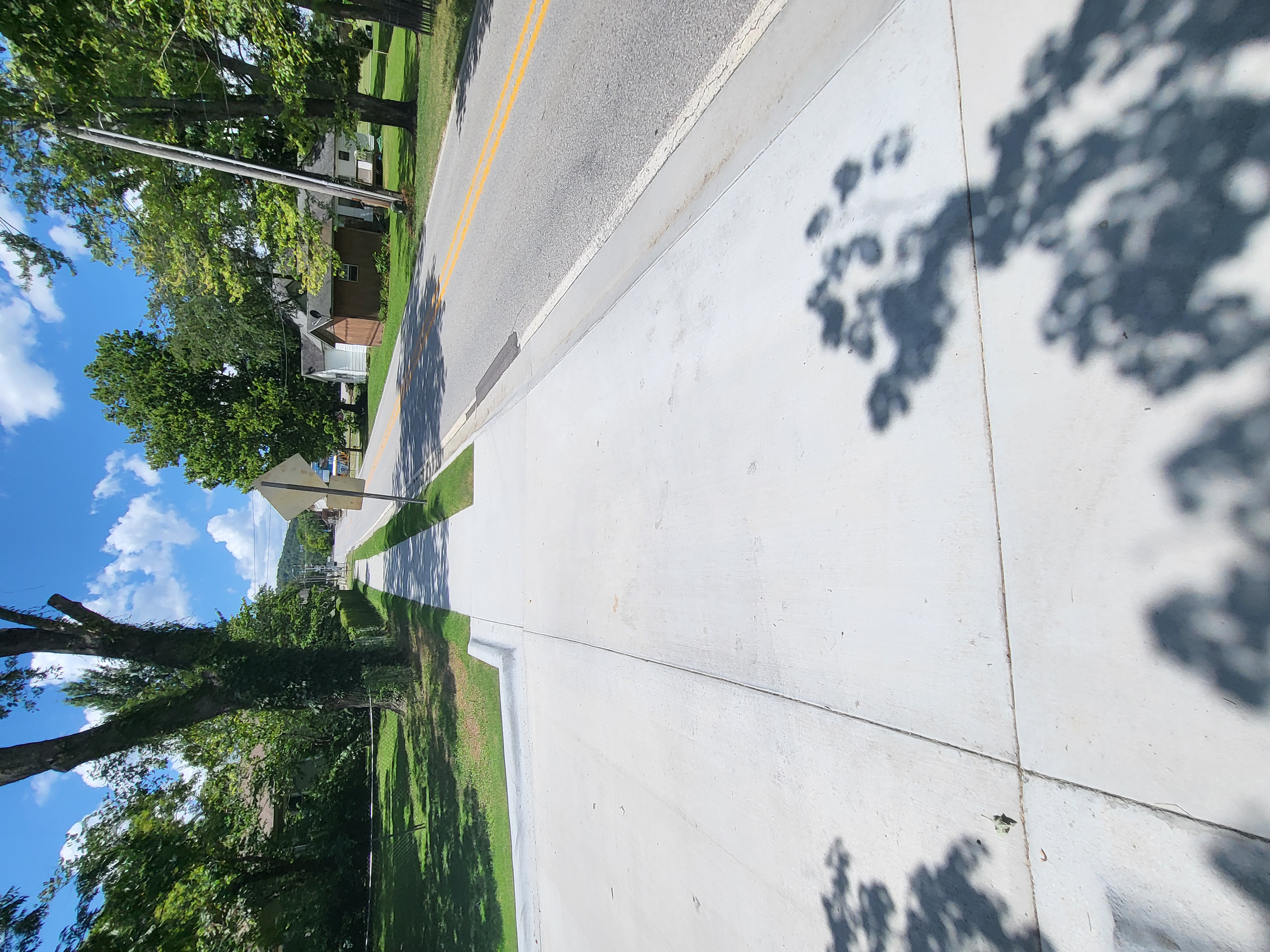 Concrete curb and sidewalk at a Northwest Arkansas project site